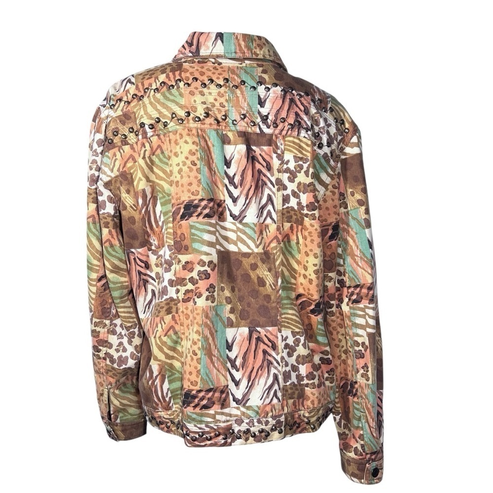 MULTIPLES Animal Print Button-Up Lined Jacket Wom… - image 5